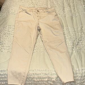 Nicole Miller Cream Ankle Jeans